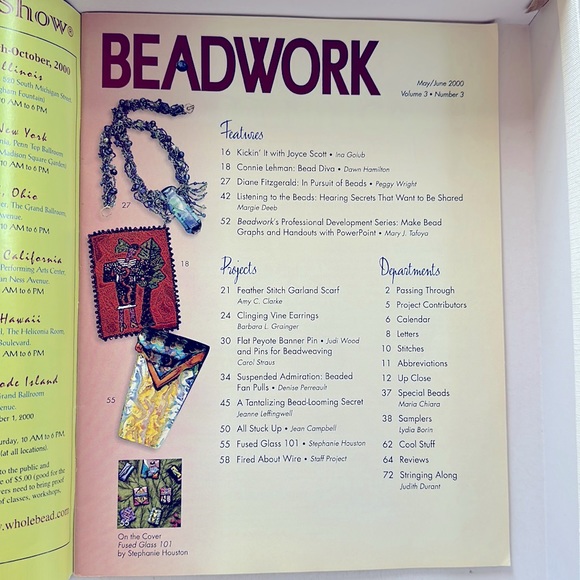 BEADWORK MAGAZINE 2 ISSUES YEAR 2000 - Picture 4 of 9